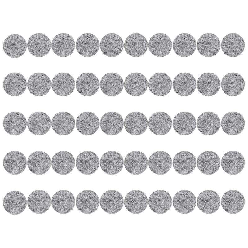 50pcs Round Shaped Table Chair Furniture Leg Felt Mat Pad Gray