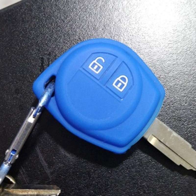 Silicon Car Key Cover for Suzuki Sx4 Swift Grand Vitara, Blue