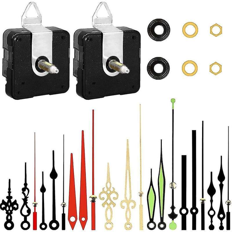 2pcs Quartz Clock Movement Replacement Kit for Diy Shaft Lengths 22mm