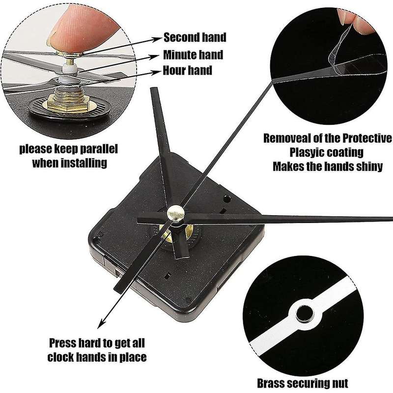 2pcs Quartz Clock Movement Replacement Kit for Diy Shaft Lengths 22mm