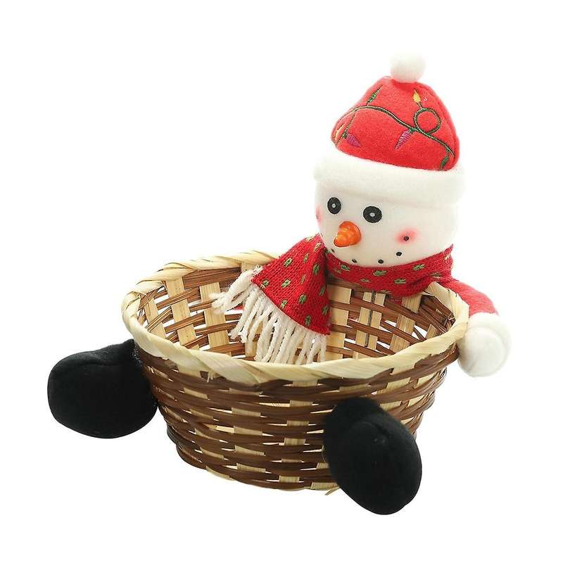 Christmas Candy Basket Storage Container Decoration Santa Claus- E