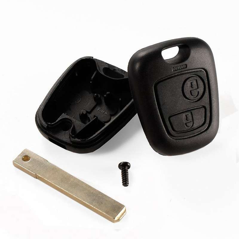 Coque Cle Plip Pour Telecommande Voiture Peugeot 2 Boutons Fob Case