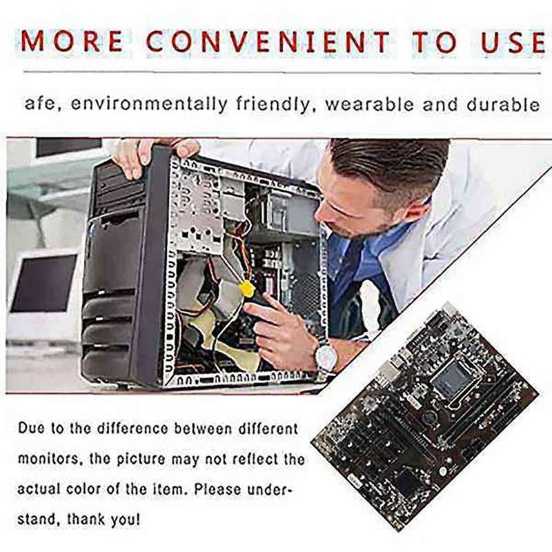 B250 Btc Mining Motherboard with Cpu Thermal 12 Pci-e Graphics Card