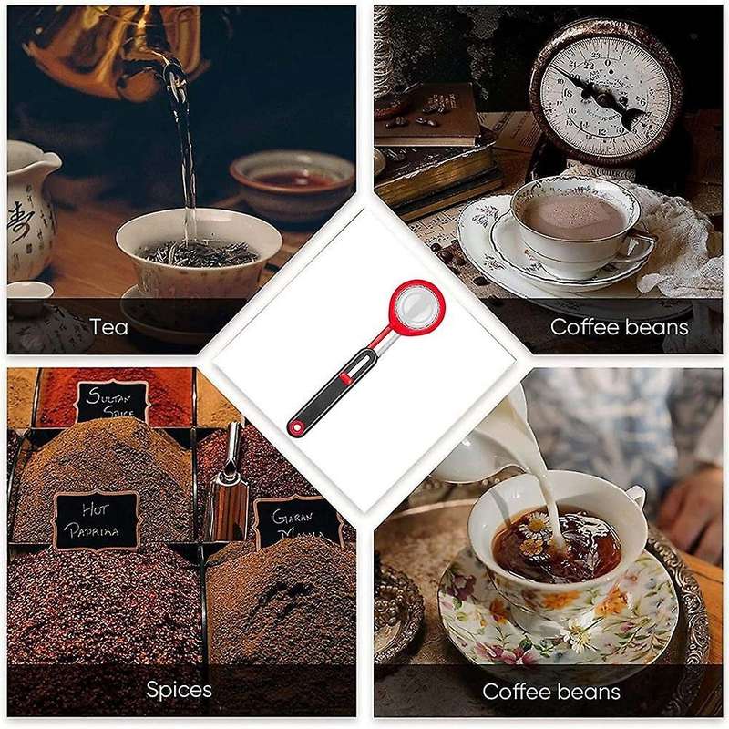 Powder Adjustable Lever Measuring Spoon Coffee Measure Scoop Red