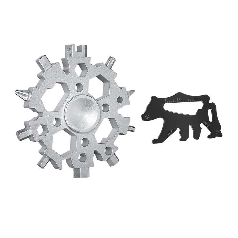 22-in-1 Snowflake Multitool with Multitool Card Snowflake Wrench C