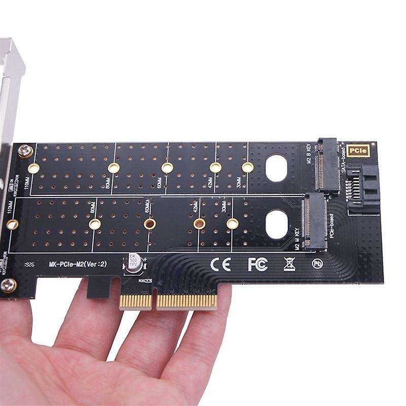 M.2 Nvme Ssd Ngff to Pcie X4 M Key Plus B Key Dual Interface Card