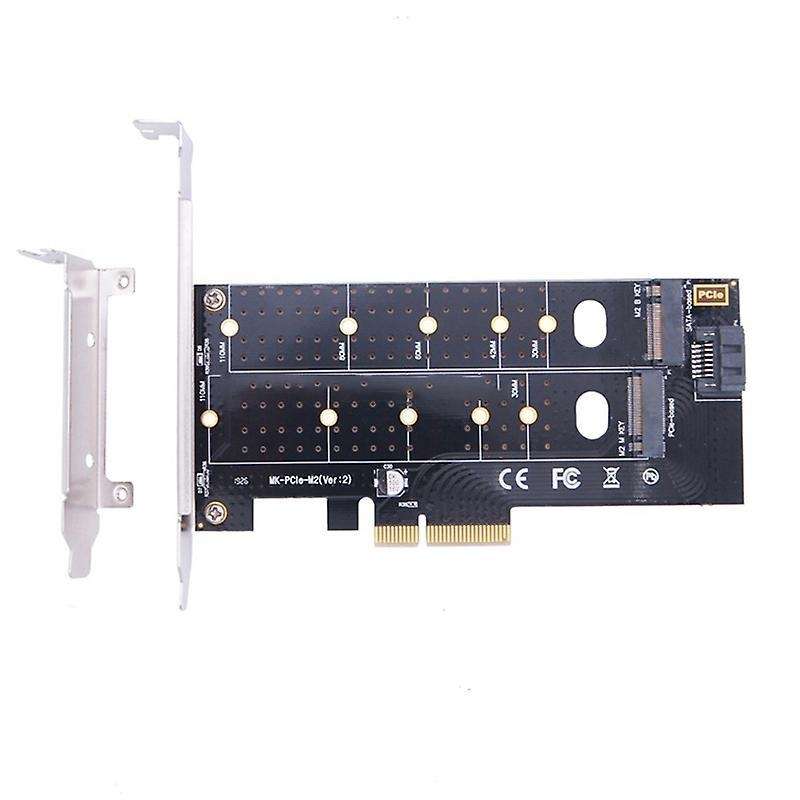 M.2 Nvme Ssd Ngff to Pcie X4 M Key Plus B Key Dual Interface Card