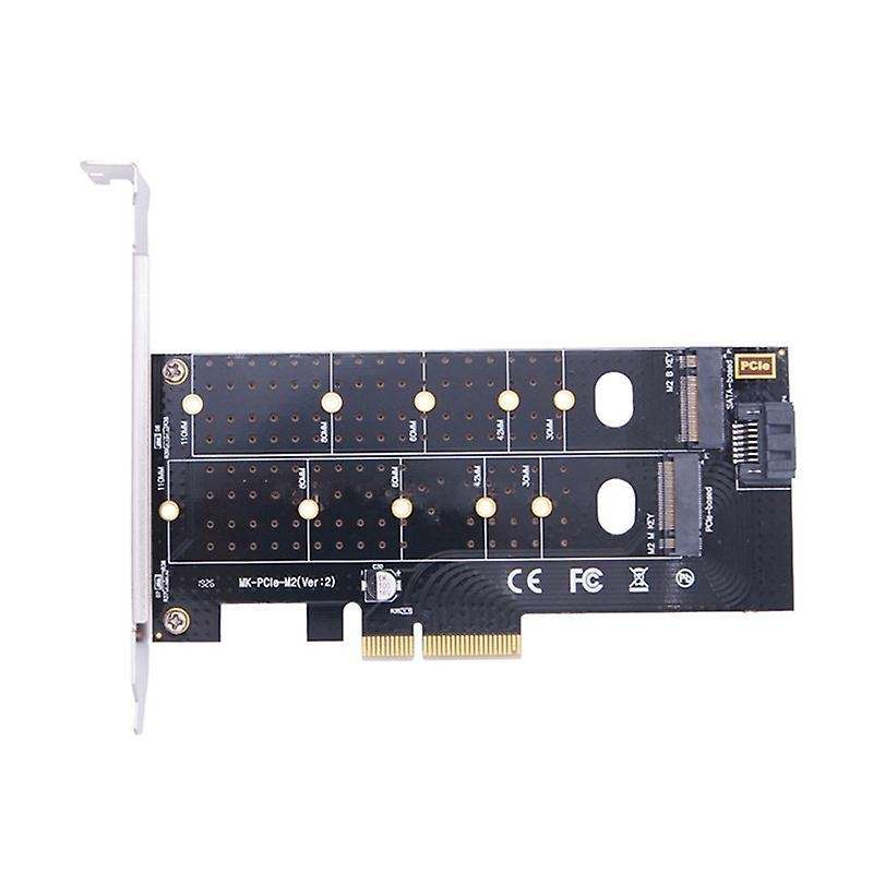 M.2 Nvme Ssd Ngff to Pcie X4 M Key Plus B Key Dual Interface Card