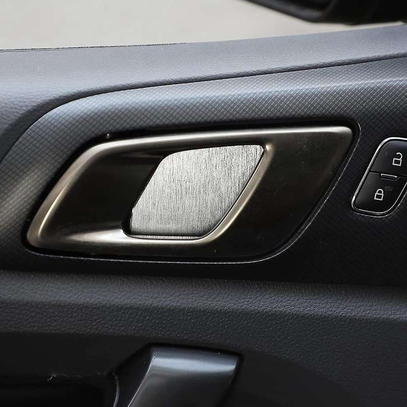 For Ford Ranger 2015+ Aluminum Alloy Car Inner Door Bowl Cover,silver