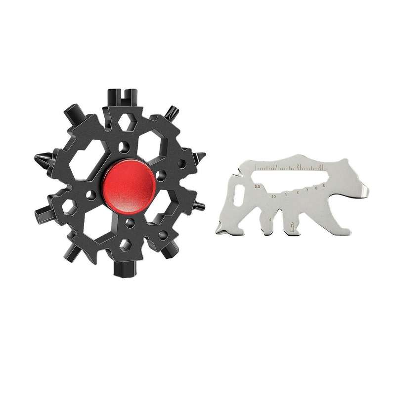 22-in-1 Snowflake Multitool with Multitool Card Wrench Gift for Men F