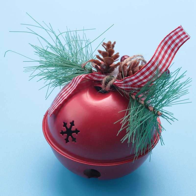 Bell Pandant Metal Jingle Bells Christmas Decor for Home Party Red