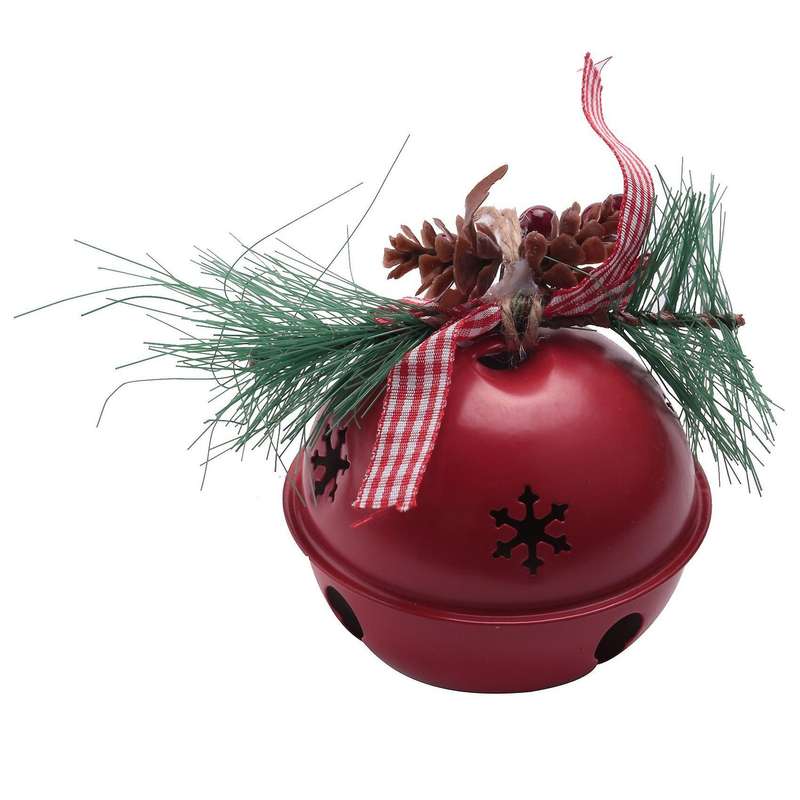 Bell Pandant Metal Jingle Bells Christmas Decor for Home Party Red