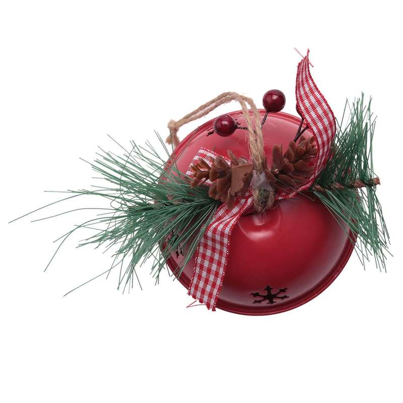 Bell Pandant Metal Jingle Bells Christmas Decor for Home Party Red