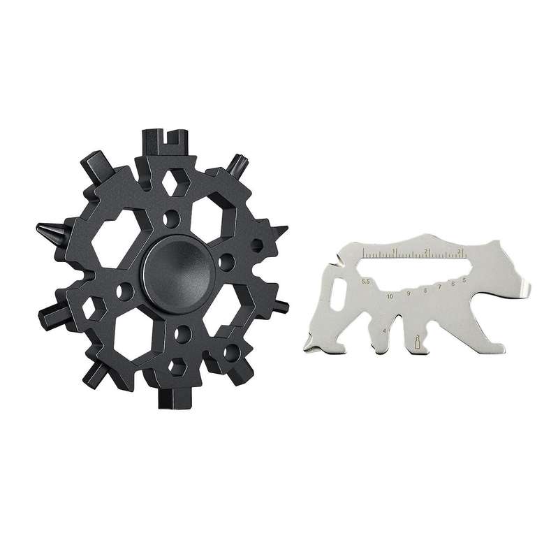 22-in-1 Snowflake Multitool with Multitool Card Wrench Gift for Men A