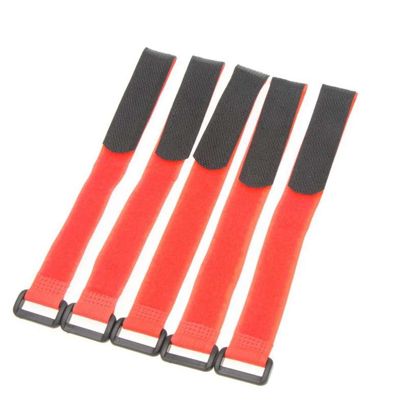 10 Pcs Forts Rc Batterie Antiderapants Cable Sangles D'arrimage Rouge