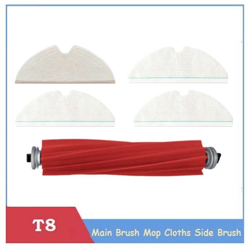 5pcs for Roborock T8 Vacuum Cleaner Washable Main Brush Mop Cloth Kit
