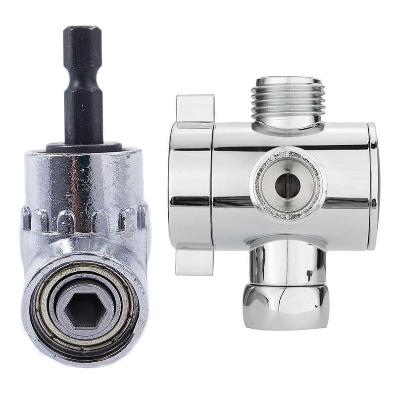 1/2 Inch 3-way T-adapter Diverter Valve Adjustable Shower Head