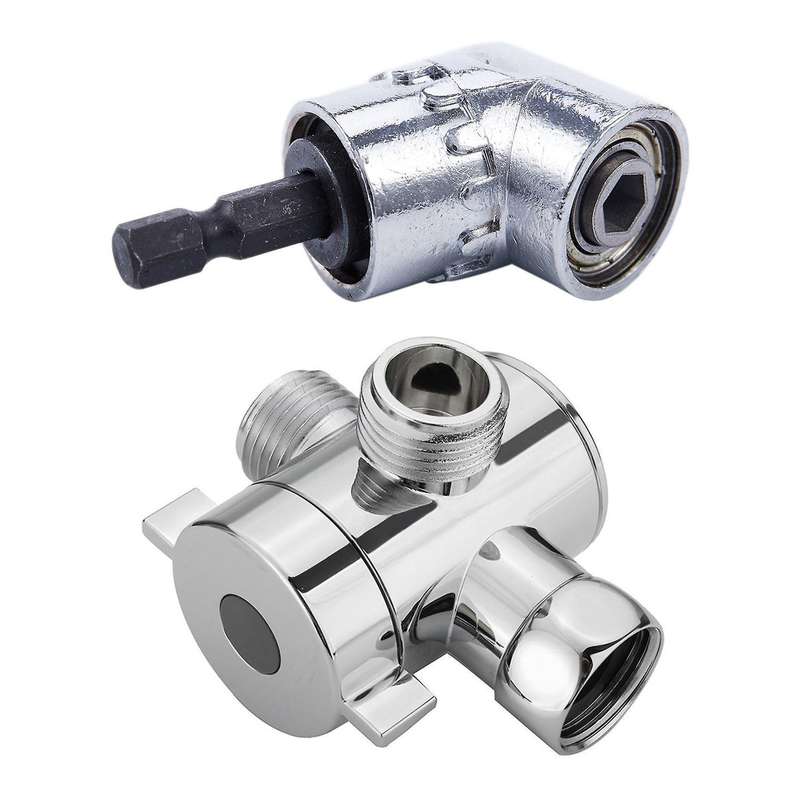 1/2 Inch 3-way T-adapter Diverter Valve Adjustable Shower Head
