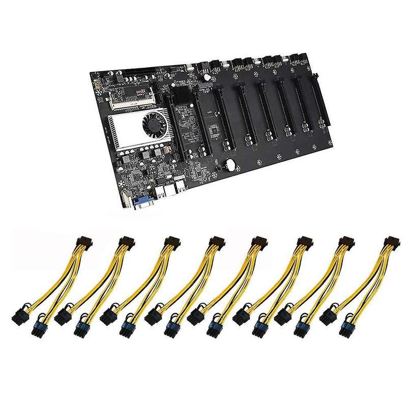 Btc-37 Mining Machine Motherboard 8-cpu Graphics Card Slot Pci-e 16x
