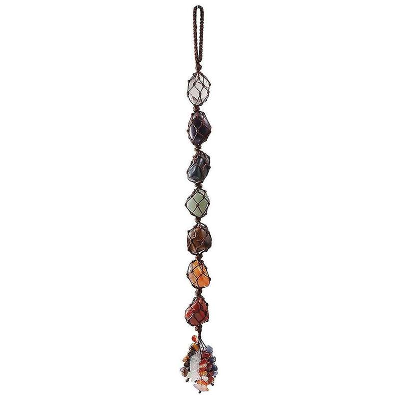Reiki Healing 7 Chakra Tumbled Gemstone W Tassel Spiritual Meditation