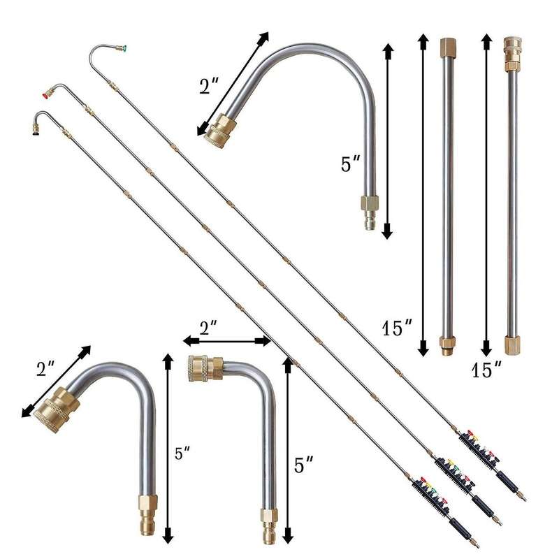 Pressure Washer Extension Wand,washer Lance with 5 Spray Nozzle Tips