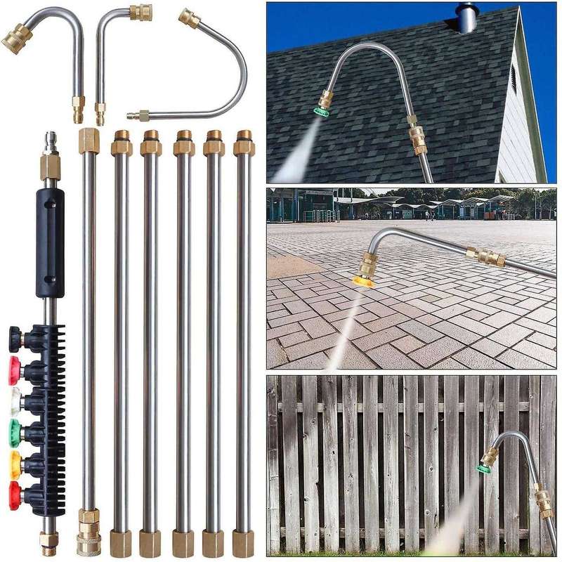 Pressure Washer Extension Wand,washer Lance with 5 Spray Nozzle Tips