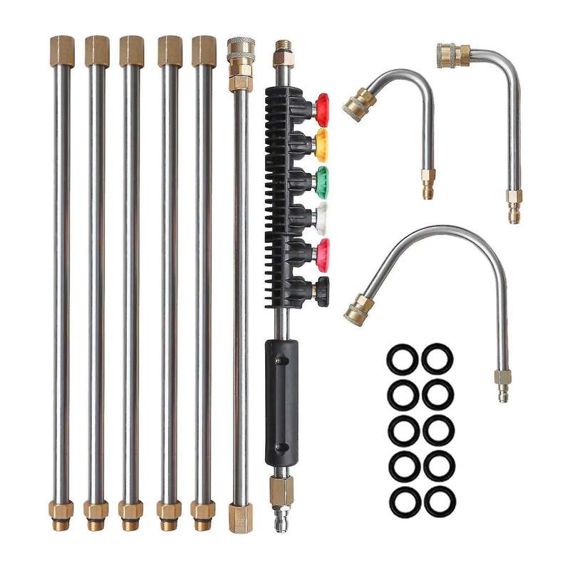 Pressure Washer Extension Wand,washer Lance with 5 Spray Nozzle Tips