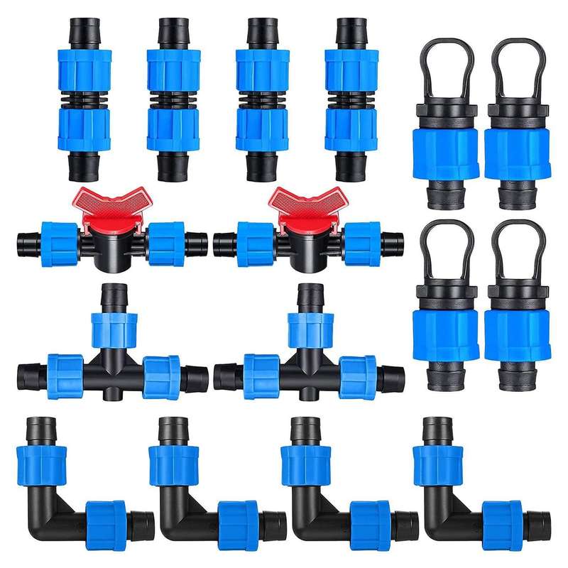 Drip Irrigation Fitting Kit,1/2 Inch Universal for 16-17 Mm Tubing -b