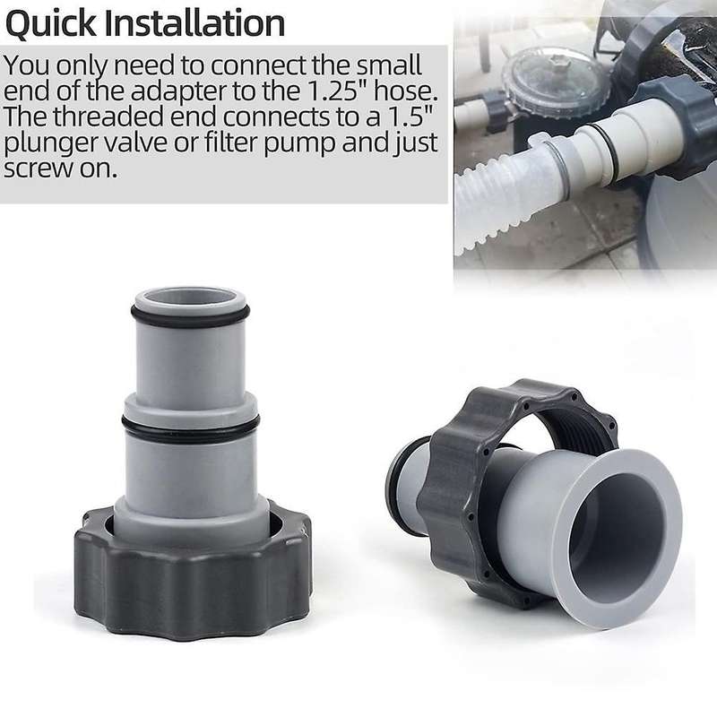 Pool Hose Adapter with Collar for Intex Threaded Connection Pump