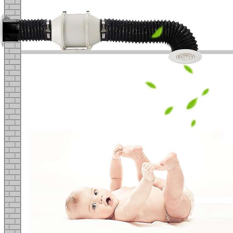 116mm Round Air Vent Abs Louver White Grille Cover for Bathroom