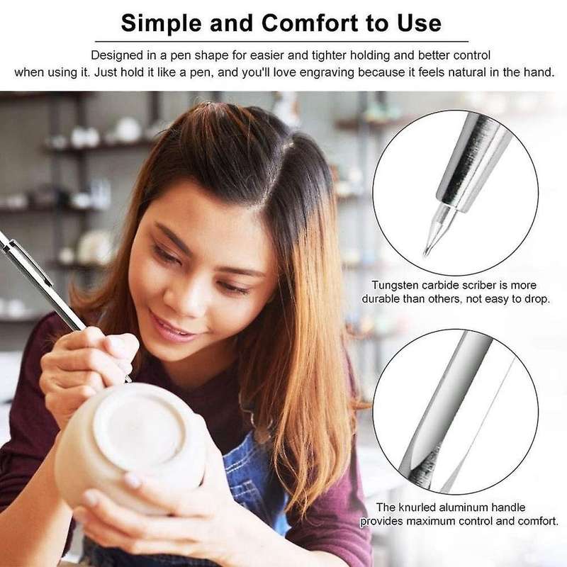 4pcs Tip Scriber Etching Engraving Pen Carve Engraver Scriber Tools