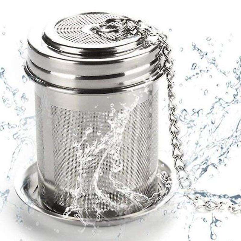 Stainless Steel Tea Infusers for Loose Tea with Chain Hook & Saucer