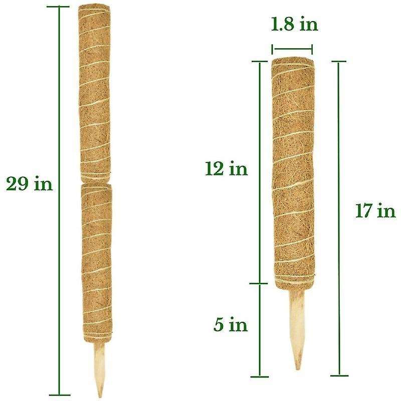 2pcs 17 Inch Coco Coir Totem Poles-supports Indoor Plants