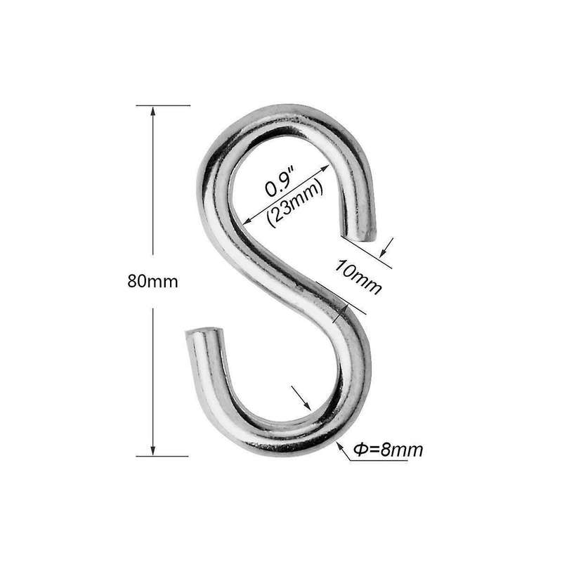 Heavy Duty S Hooks Ultra Thick Hammock Hooks Galvanized , Pack Of 2
