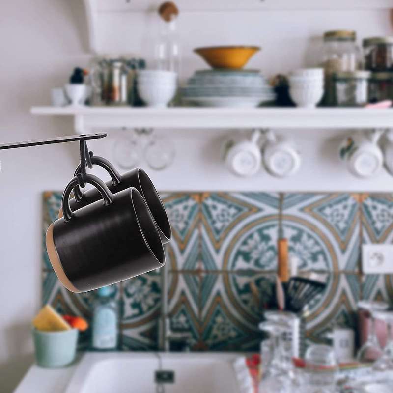 Mug Holder, Set Of 2 Coffee Mug Holder Under Cabinet, for Coffee Cups