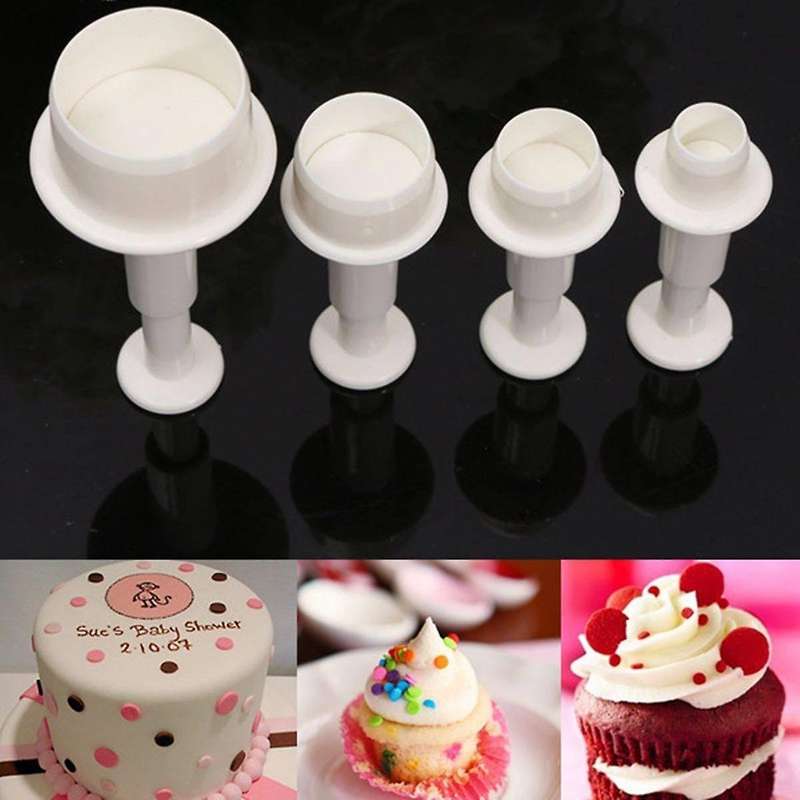 4pcs Round Circle Cake Biscuit Cookies Mold