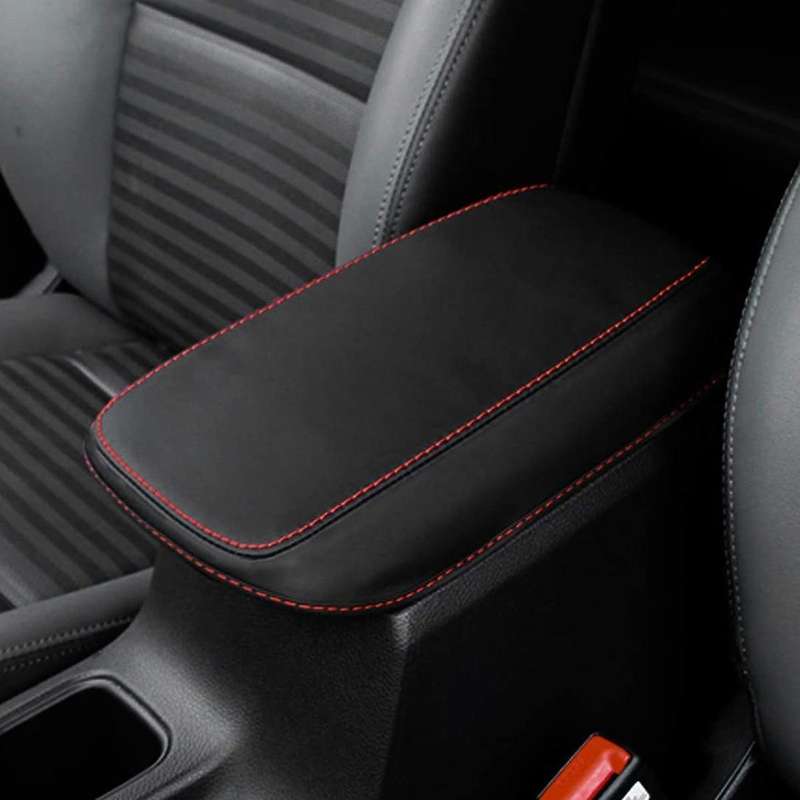 Car Center Console Armrest Cover Protector for Hyundai Kona Red