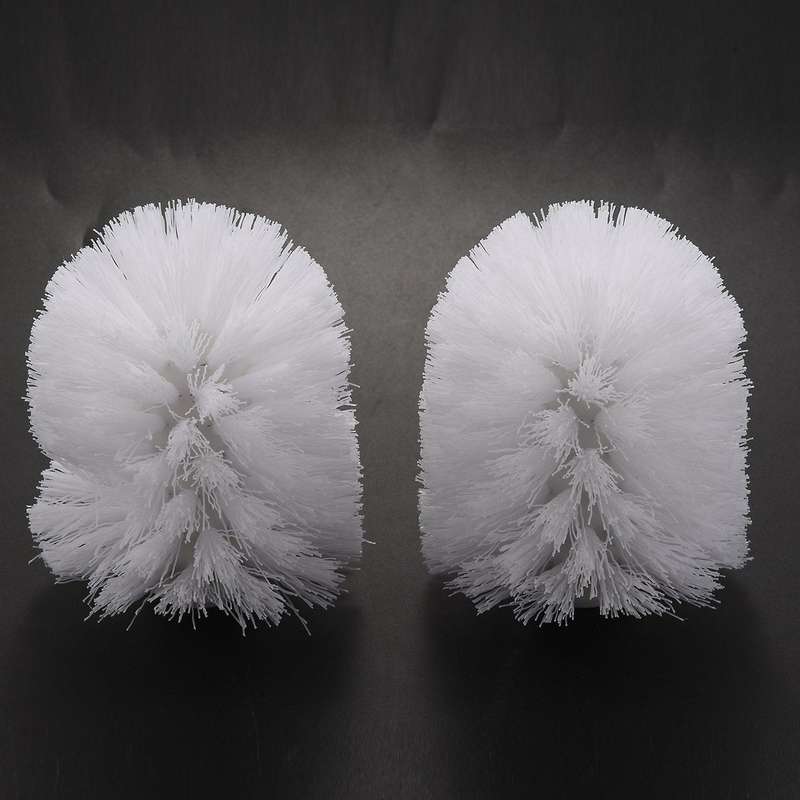 Plastic Toilet Cleaning Brushes Head Holders White (4x White Heads)