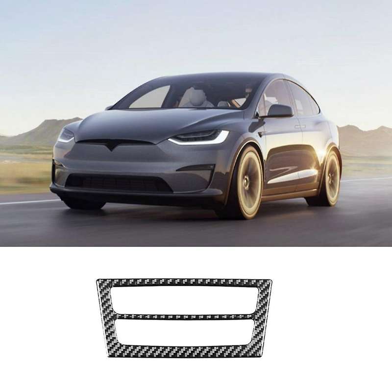 For Tesla Model X 2014-2022 Carbon Fiber Rear Air Vent Outlet Panel