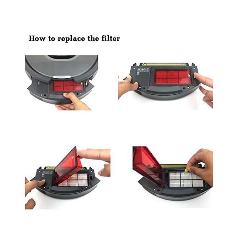 10pcs Filter,for Roomba Robotic 800&900 Series,with A Cleaning Brush