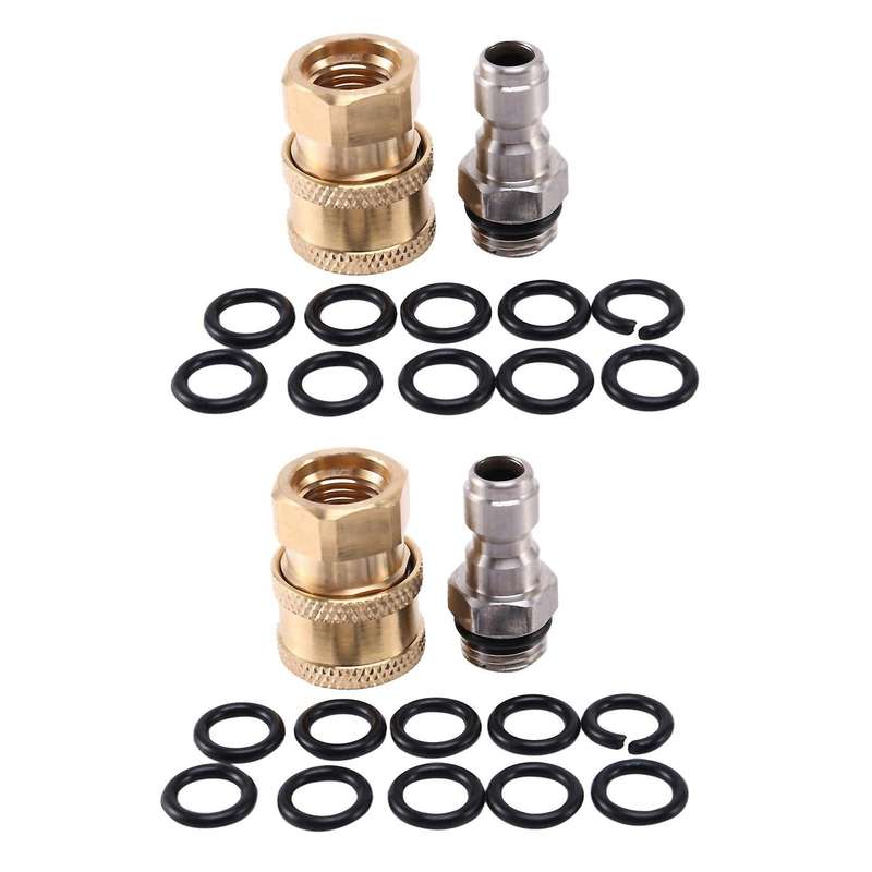 2x Pressure Washer Adapter Set,1/4 Inch Quick Disconnect Kit