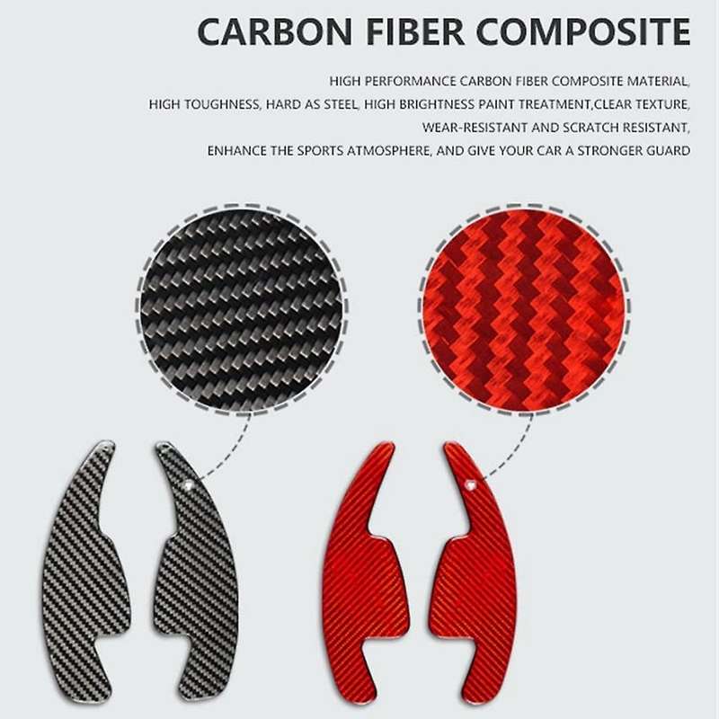 Car Carbon Fiber Steering Wheel Paddle Shift Extension Shifter,red