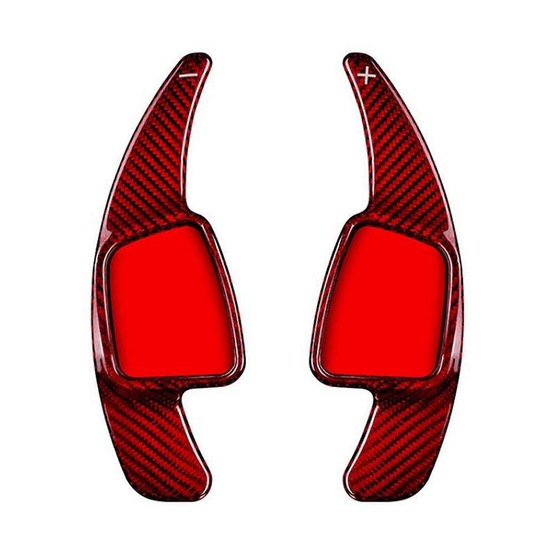 Car Carbon Fiber Steering Wheel Paddle Shift Extension Shifter,red