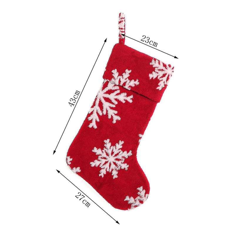 Stocking Snowflake Pattern Candy Sock Gift Bag for Christmas Party
