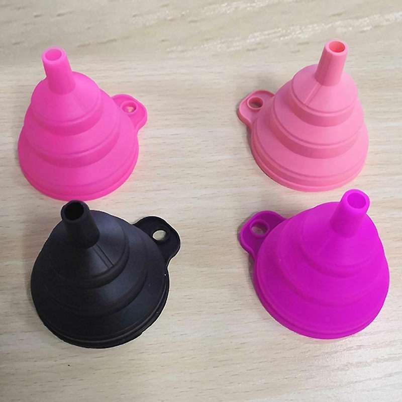 Silicone Collapsible Funnel, Foldable Kitchen Funnels Hopper