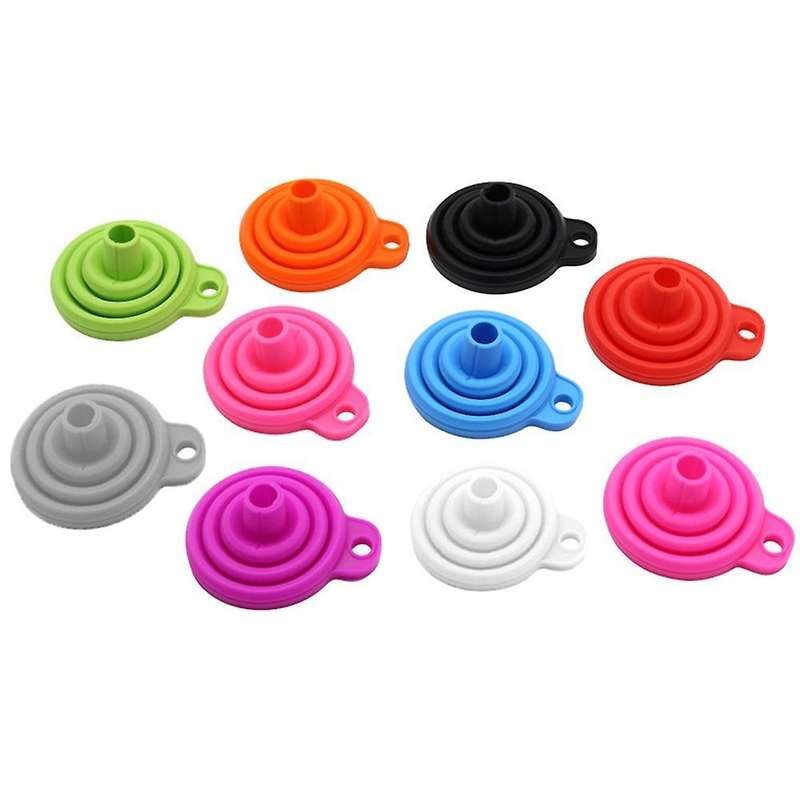 Silicone Collapsible Funnel, Foldable Kitchen Funnels Hopper