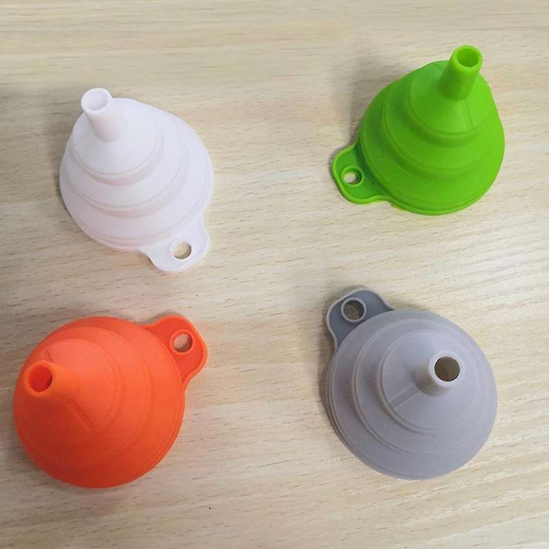 Silicone Collapsible Funnel, Foldable Kitchen Funnels Hopper