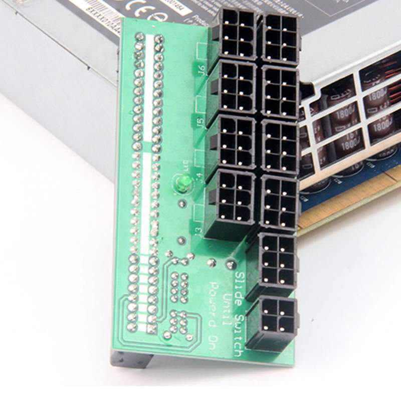 12v Server Power Conversion Board for Eth Zec 6pin Graphics Card