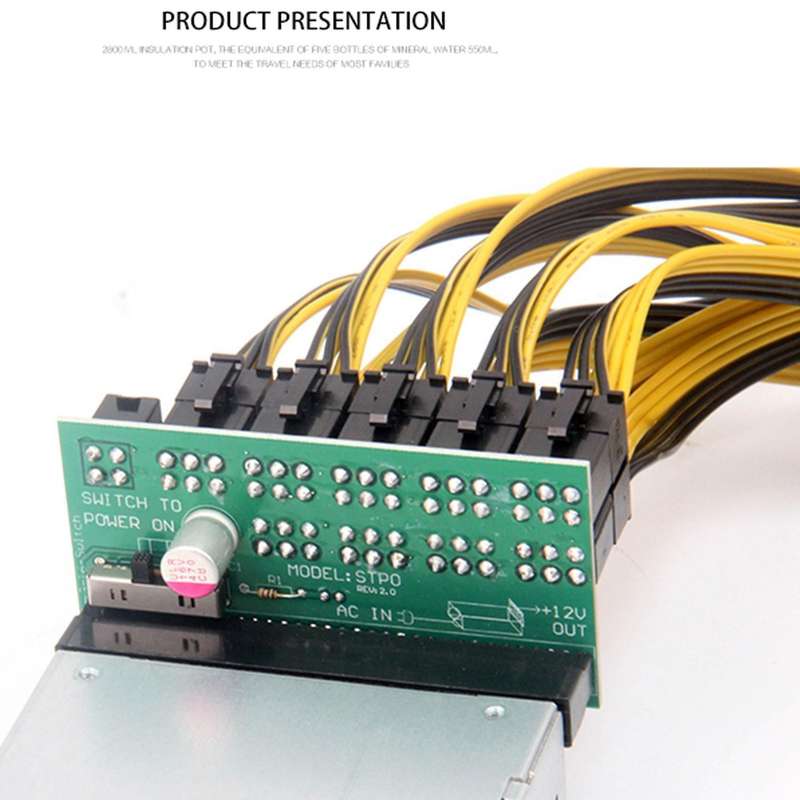12v Server Power Conversion Board for Eth Zec 6pin Graphics Card