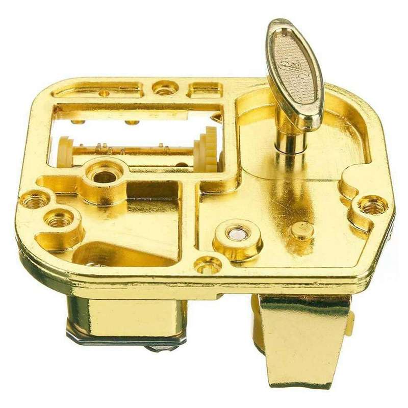 Diy 18 Note Gold Plated Windup Musical Mechanism Movement